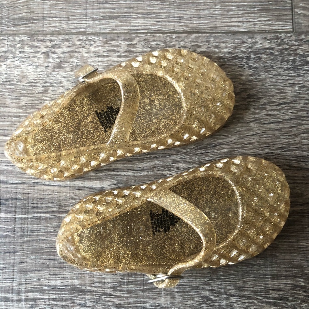 Gold Toddler Jelly Shoes